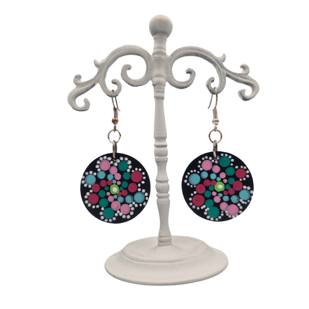 Dot Art Round Earrings
