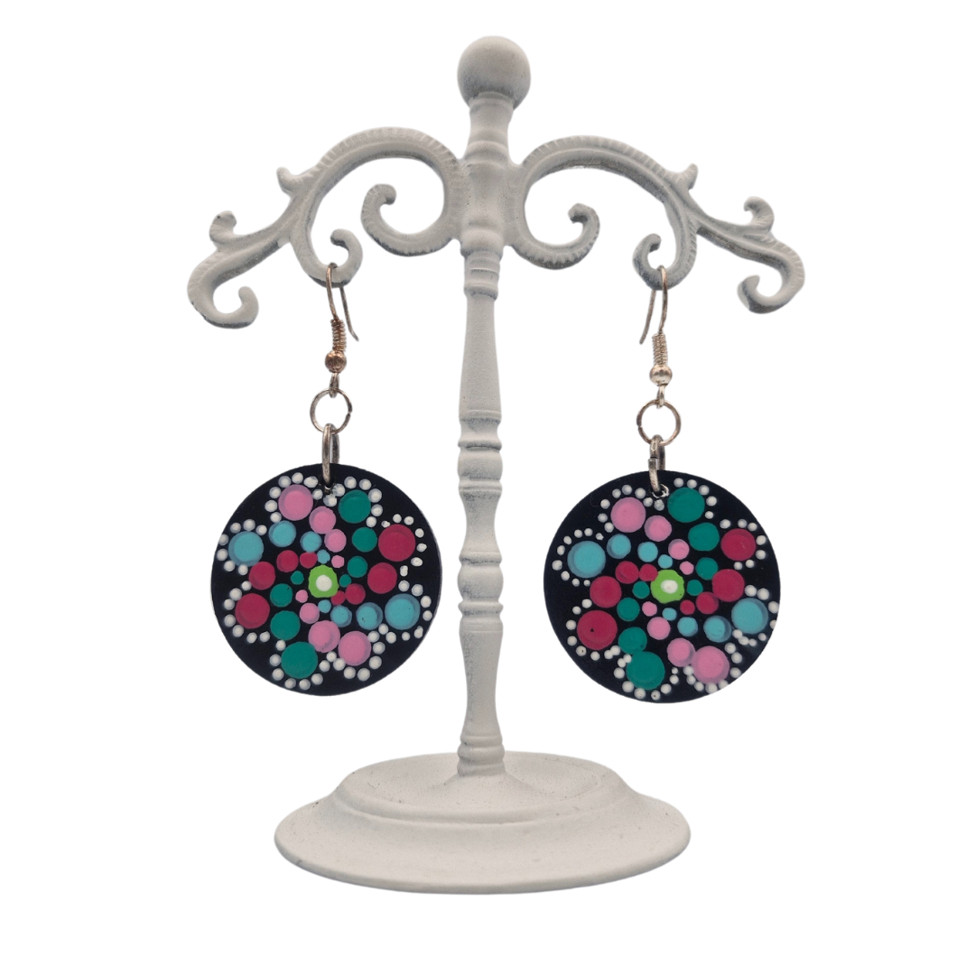 Dot Art Round Earrings