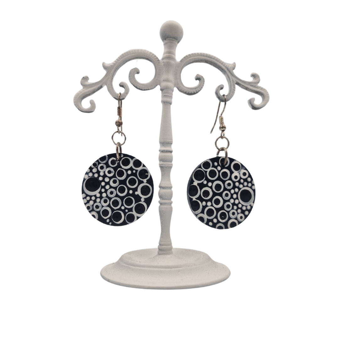 Dot Art Round Earrings