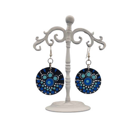Dot Art Round Earrings