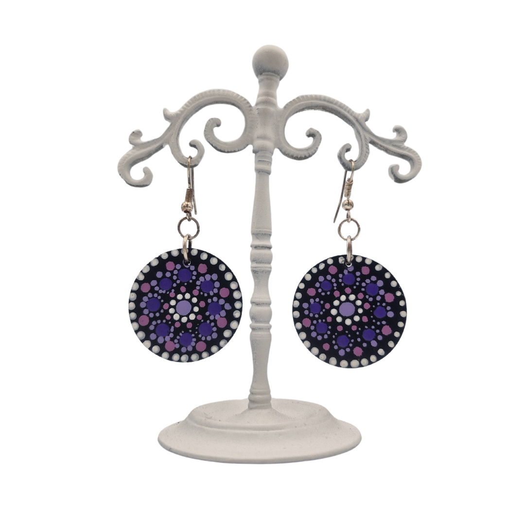 Dot Art Round Earrings