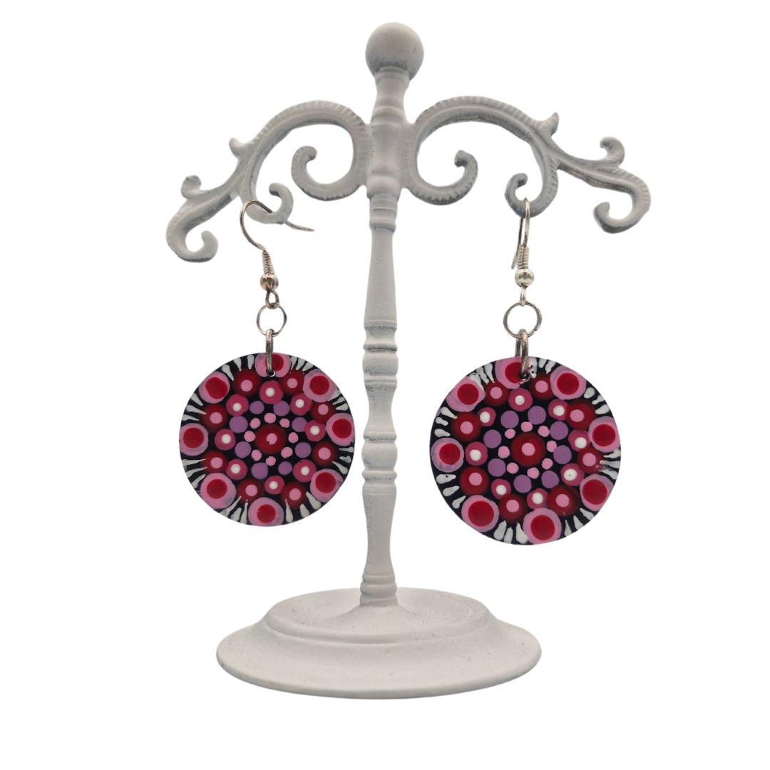 Dot Art Round Earrings