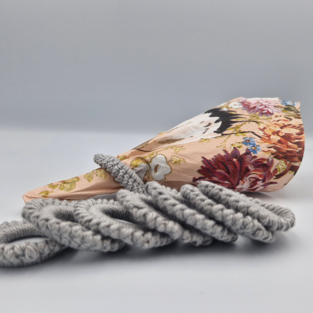 Handcrafted Crochet Round Serviette Rings (Grey)