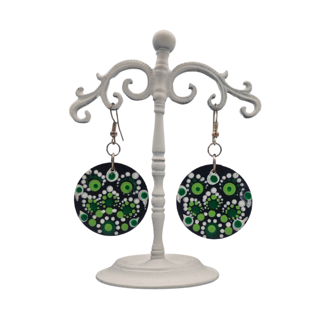 Dot Art Round Earrings