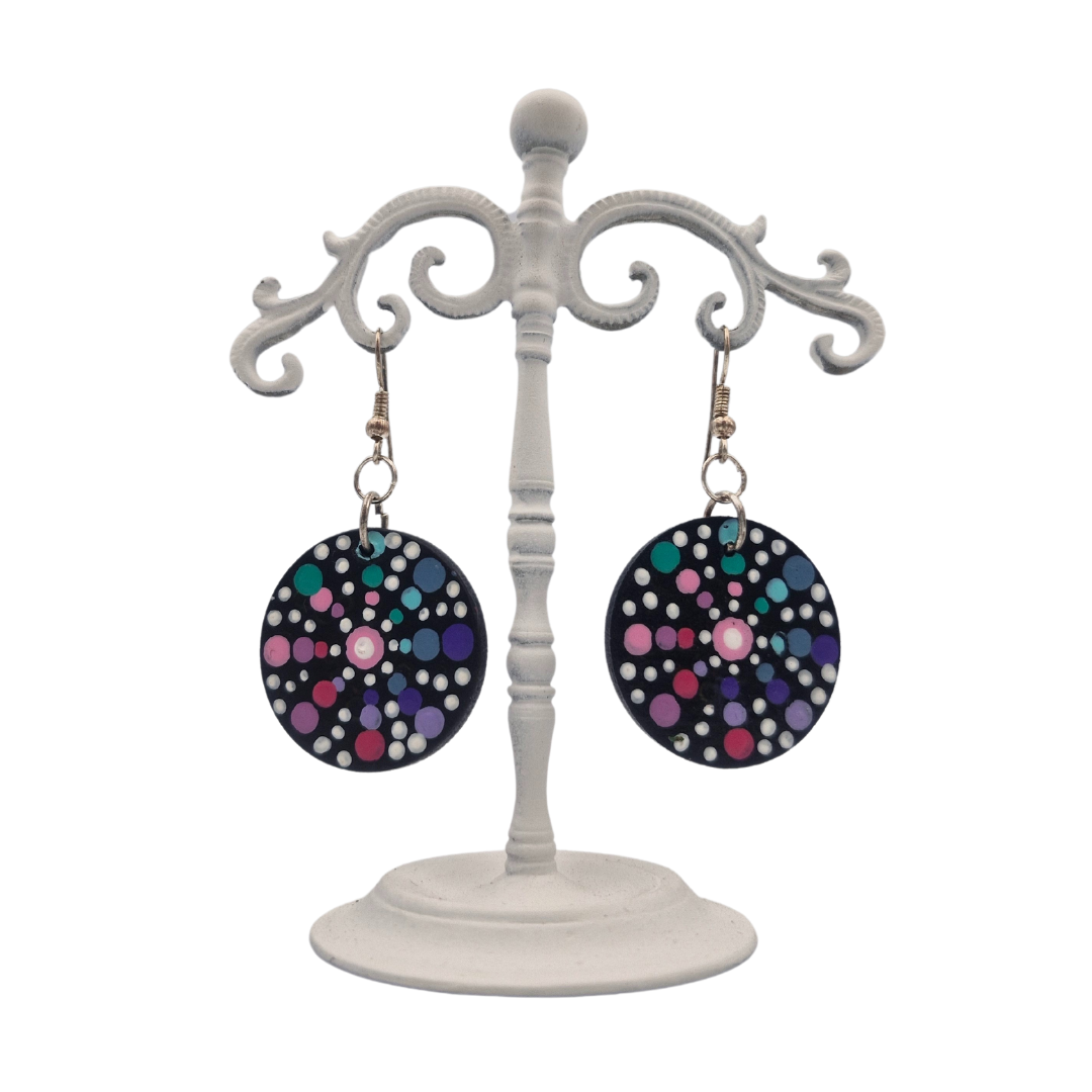 Dot Art Round Earrings