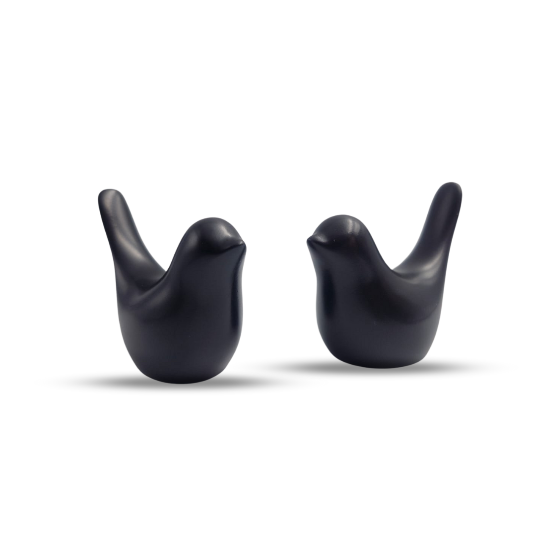 Black Bird Ornaments (2pcs)