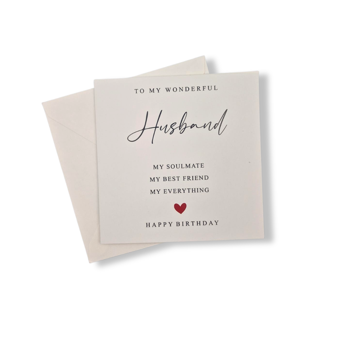 Gift Card: To My Wonderful Husband