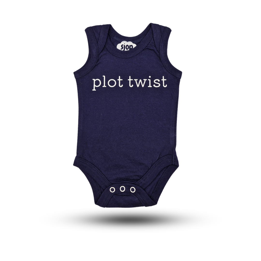 Babygrow in Ink Blue – "Plot Twist"