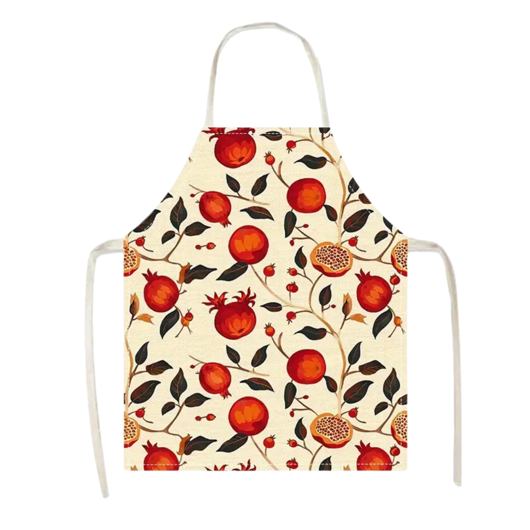 Pomegranate Linen Apron