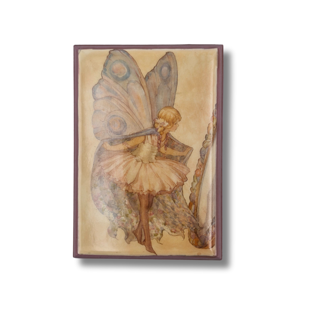 Whimsical Fairy Decoupage Wooden Box (14.5 x 2 x 10 cm)