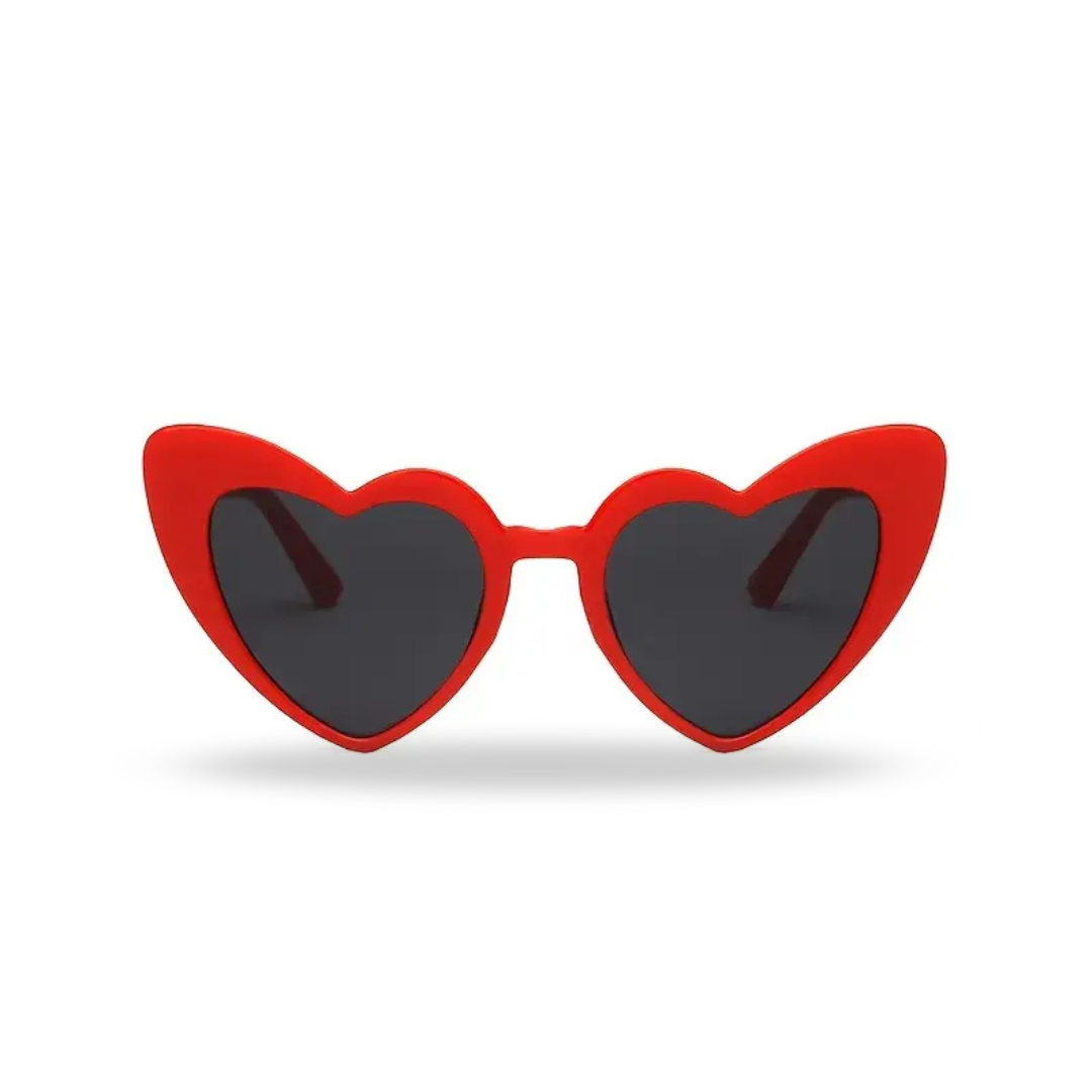 Heart Shaped Sunglasses (Red)