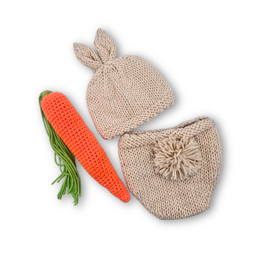 Knitted Baby Rabbit Costume