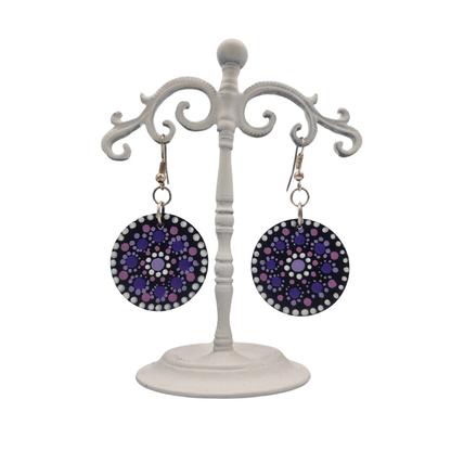 Dot Art Round Earrings