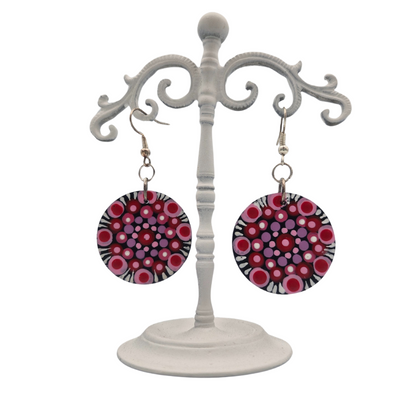 Dot Art Round Earrings