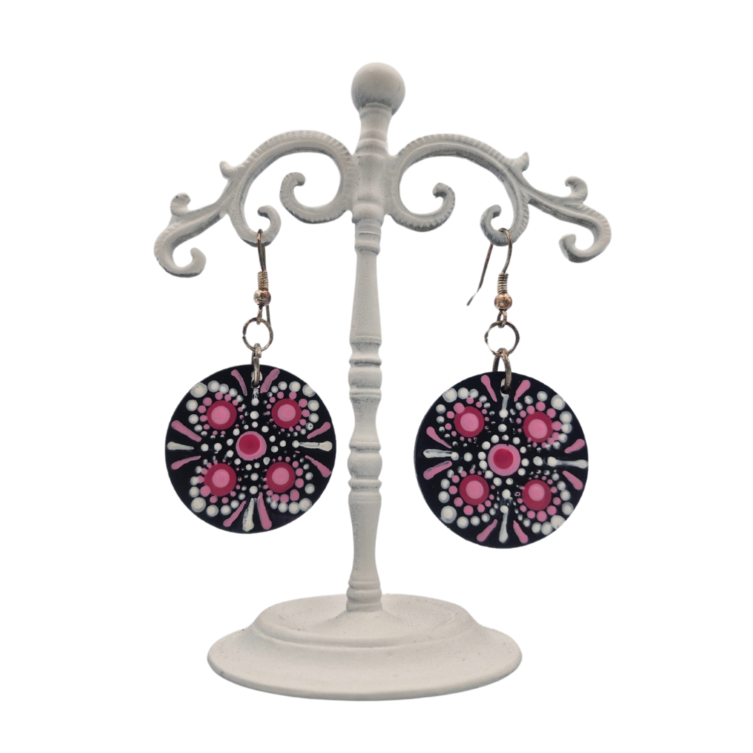 Dot Art Round Earrings