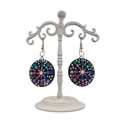 Dot Art Round Earrings