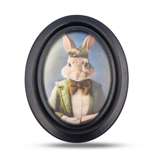 Vintage Rabbit Framed Art (13.34cm x 10.57cm)