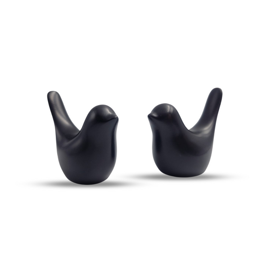 Black Bird Ornaments (2pcs)