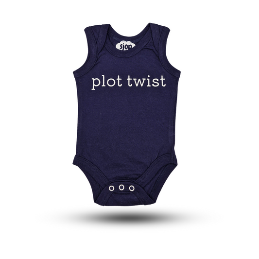 Babygrow in Ink Blue – "Plot Twist"