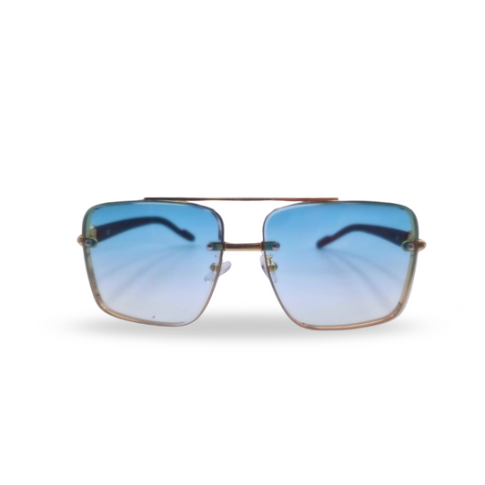 Chic Retro Square Sunglasses (Blue)