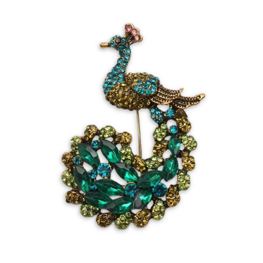 Peacock Brooch